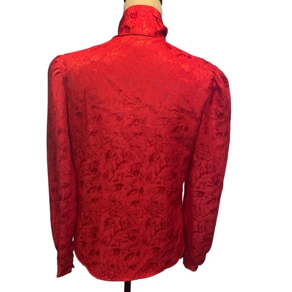 ❤️Vintage Secretary Bow Button Long Sleeve Blouse - Picture 6 of 7